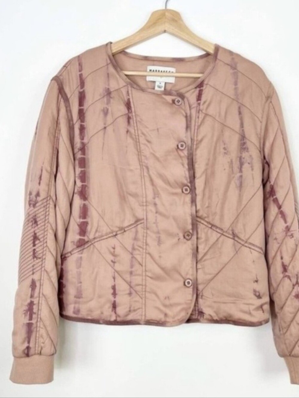 Marrakech Blush Tye Dye Quilted Jacket